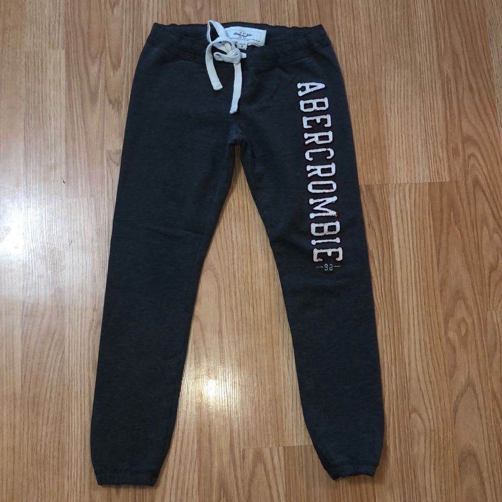 Abercrombie Kids Gray Sweatpants with White Logo